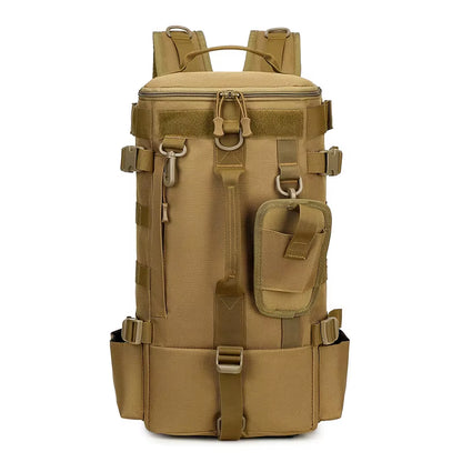 Tactical Fishing Backpack Tackle Bag with Rod Holders Fish Equipment Storage Molle Camping Hiking Outdoor Multifunctional Bag