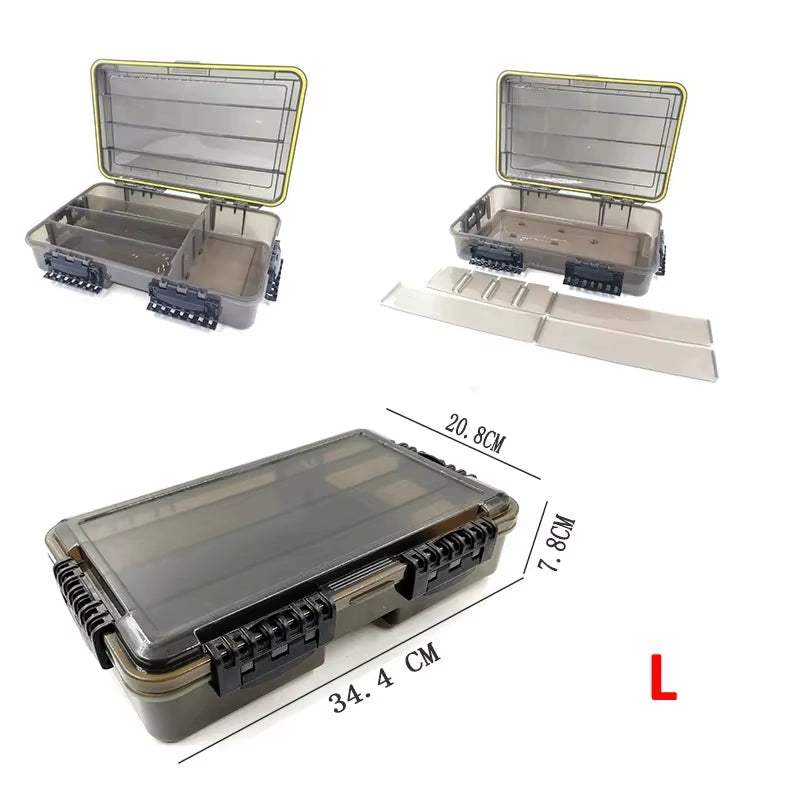 Large-Capacity Waterproof Fishing Tackle Box Fishing Accessories Tool Storage Box Fish Hook Fake Bait Storage Box Fishing Suppli