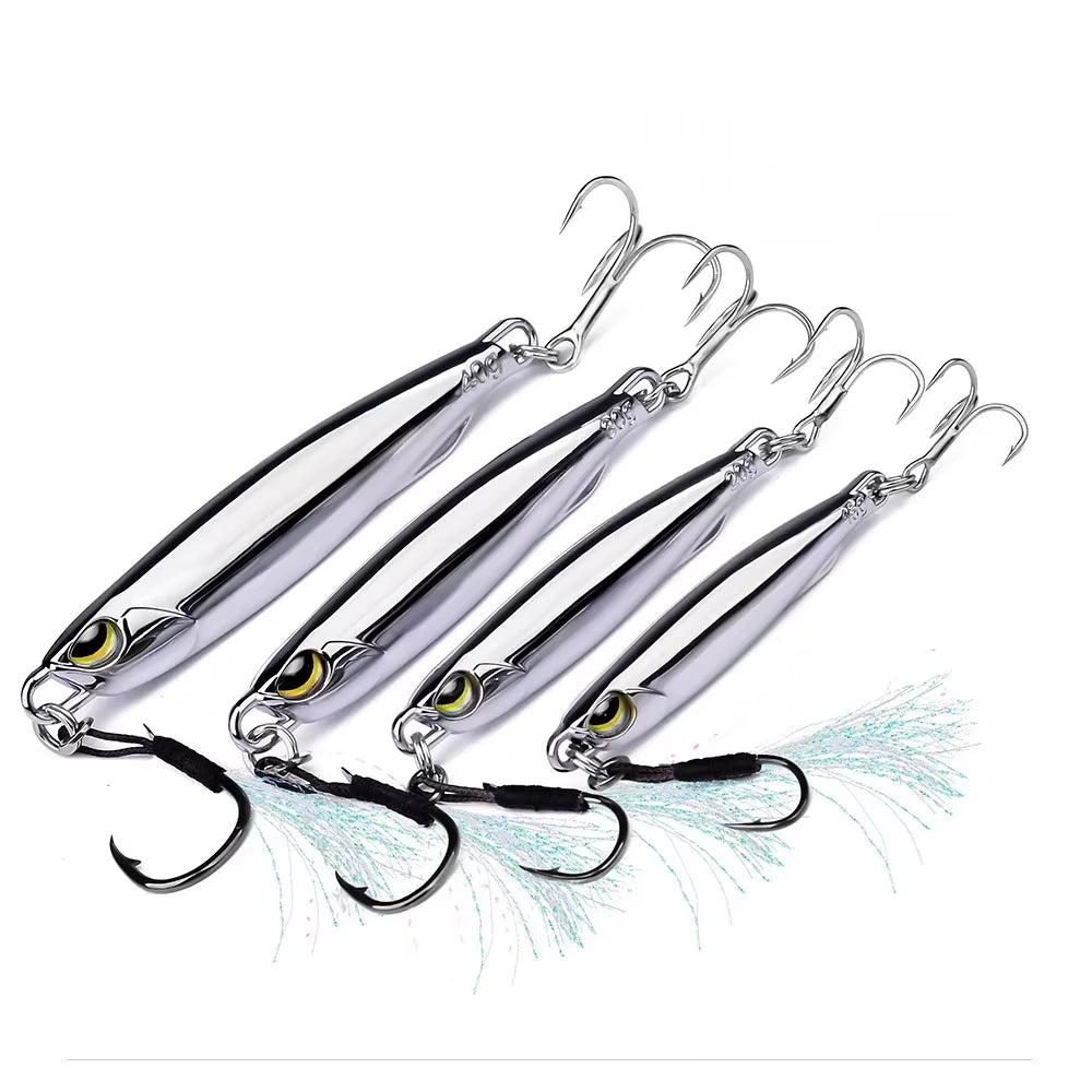 Metal Jig Bait 15G 20G 30G 40G Mackerel Artificial Hard Fish Lure Sinking Far Casting Jigging Bait Spoon Spinnerbait for Fishing