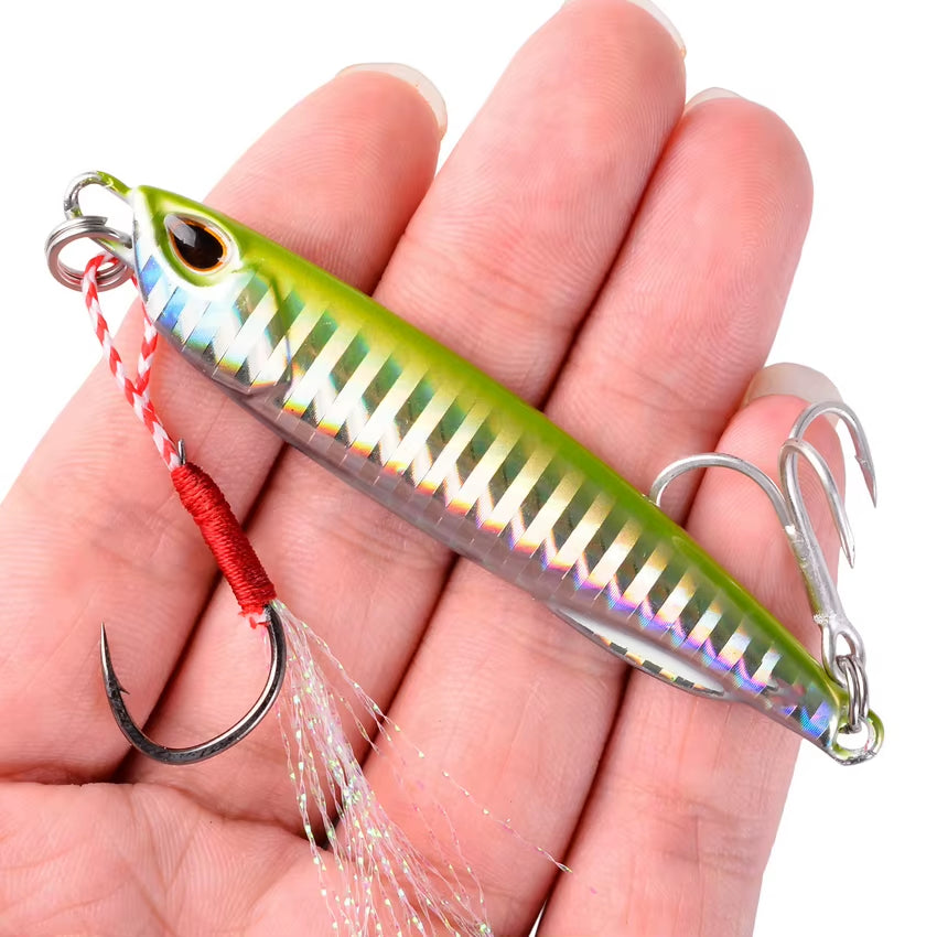 2023 Metal Jig Fishing Lure Weights 10G-40G Trolling Hard Bait Bass Sea Fishing Lures Tackle Trout Jigging Lure Jigs Saltwater