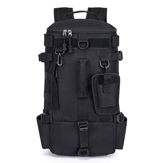 Tactical Fishing Backpack Tackle Bag with Rod Holders Fish Equipment Storage Molle Camping Hiking Outdoor Multifunctional Bag