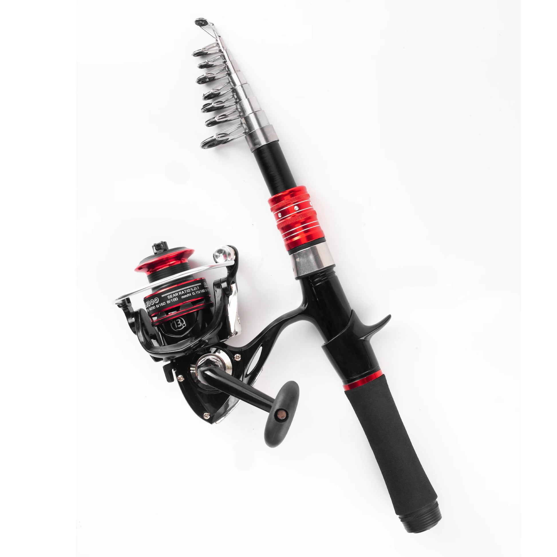 Fishing Rod Set Full Set, Telescopic Fishing Rod and Spinning Reel, 18 Baits, a Variety of Sizes to Choose From