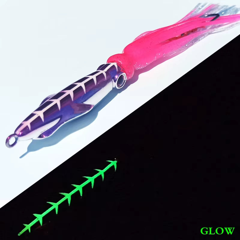 AS 1PC Slow Pitch Jig Wire Bait Inchiku Metal Head Octopus Skirt Fishing Jigging Lure 60G100G120G150G200G Artifial Pesca Leurre