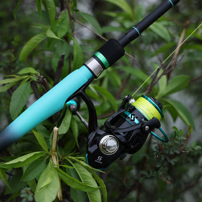 Fishing Rods Combo 1.8/2.1M Carbon Fiber Spinning Rod and 2000~4000 Series Spinning Reel Max Drag 10Kg for Bass Pike