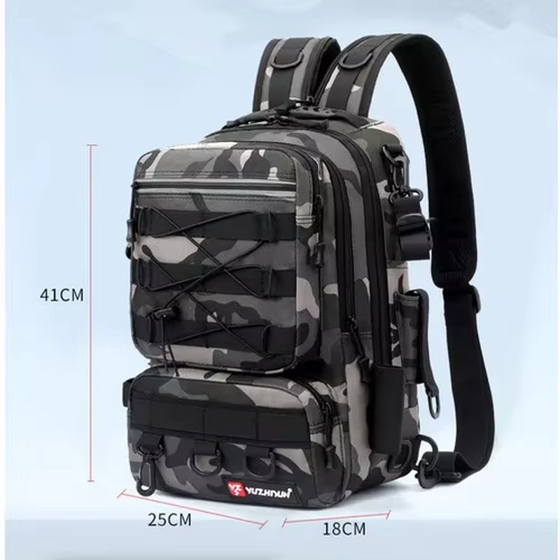 Travel Outdoor Backpack Waterproof Camping Hiking Fishing Hunting Bag Women Men Large Capacity Camo Mountaineering Bag