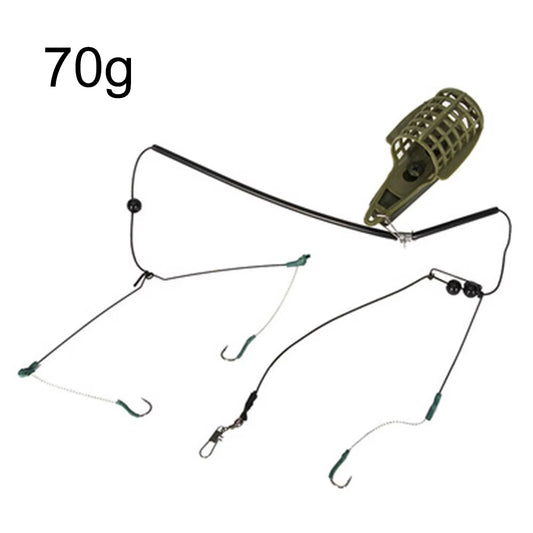 60Cm Carp Fishing Feeder Basket Feeder Baits Cage Fishing Baits Cage Baits Cage Beater Cage Feeder with Sinker