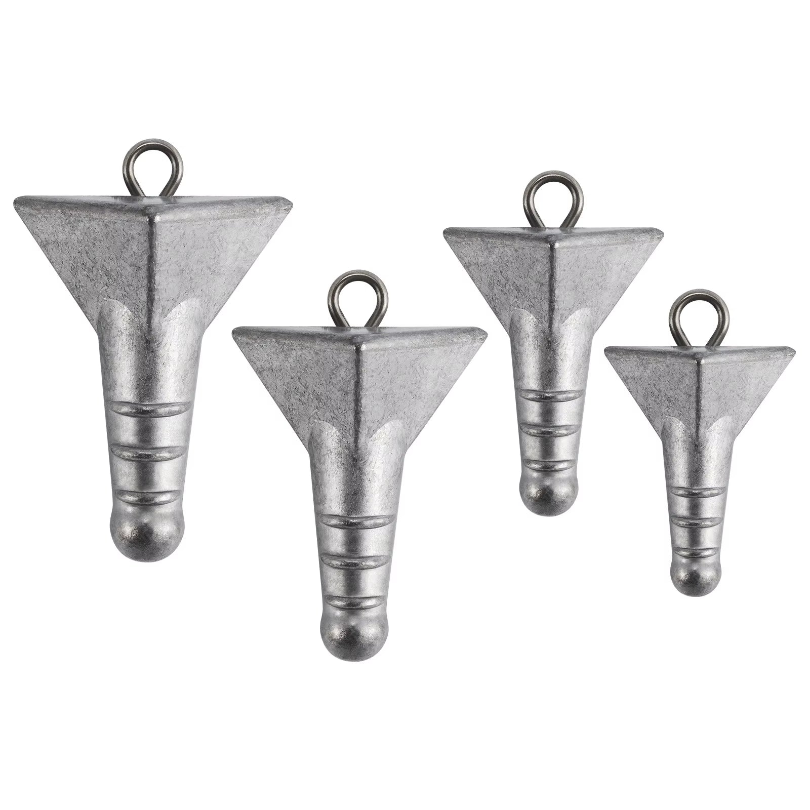 5Pcs Storm Sinker Hatteras Surf Fishing Weight Pyramid Sinker Beach Casting Saltwater for Pompano Rig Catfish Bottom Holder