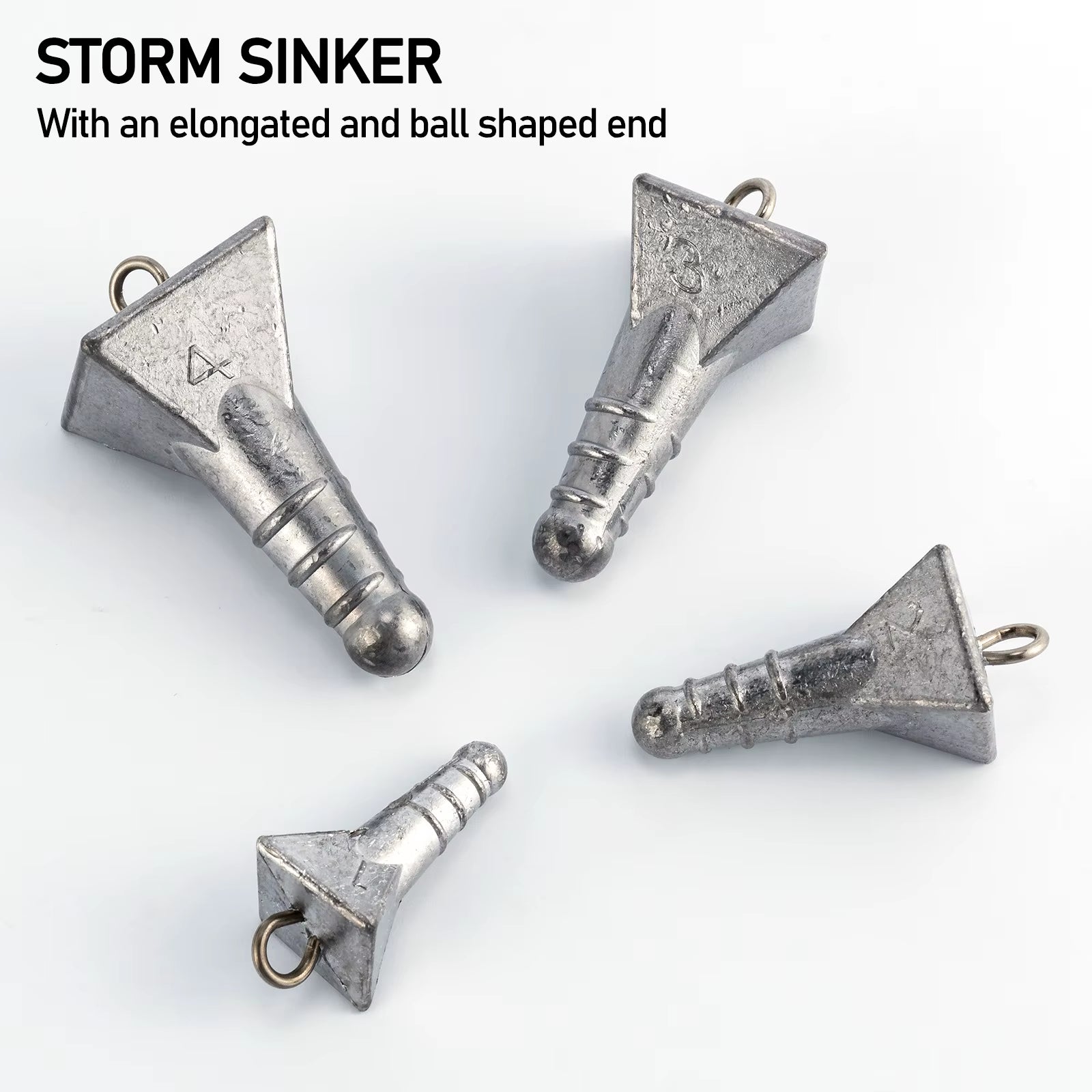 5Pcs Storm Sinker Hatteras Surf Fishing Weight Pyramid Sinker Beach Casting Saltwater for Pompano Rig Catfish Bottom Holder