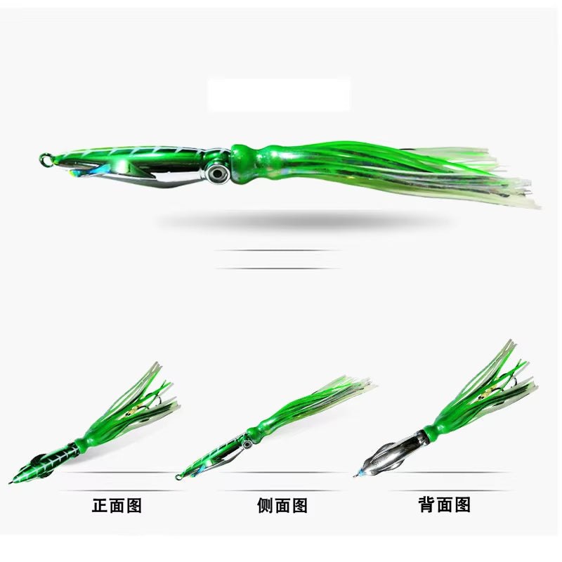 AS 1PC Slow Pitch Jig Wire Bait Inchiku Metal Head Octopus Skirt Fishing Jigging Lure 60G100G120G150G200G Artifial Pesca Leurre